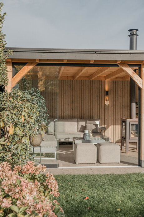 Overkapping met plat dak