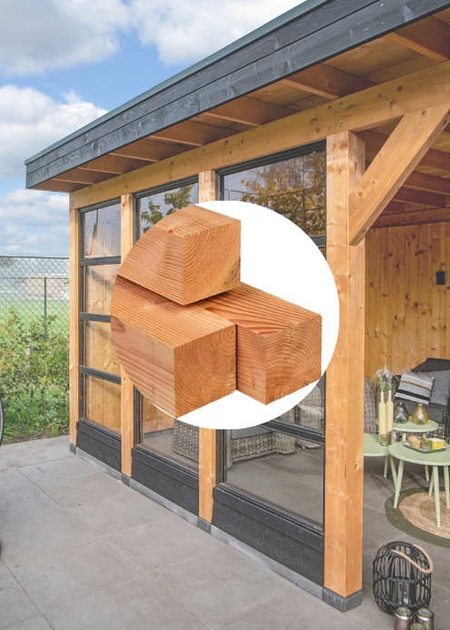 Balken voor overkapping