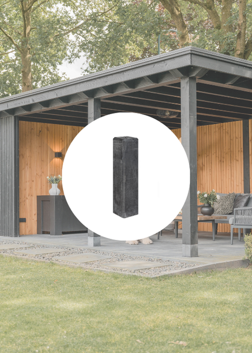 Betonpoeren voor overkapping