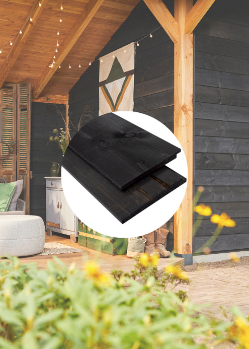 Wandbekleding voor overkapping