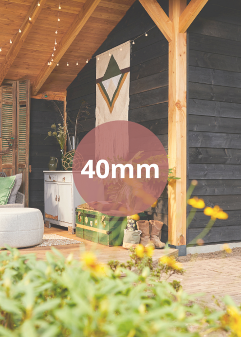 Blokhutten & tuinhuizen 40mm