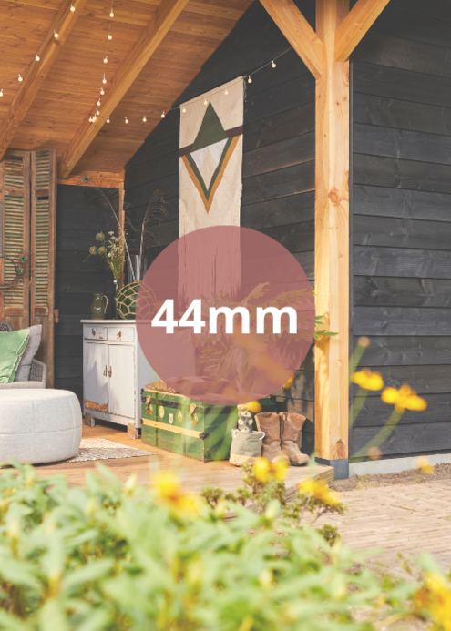 Blokhutten & tuinhuizen 44mm