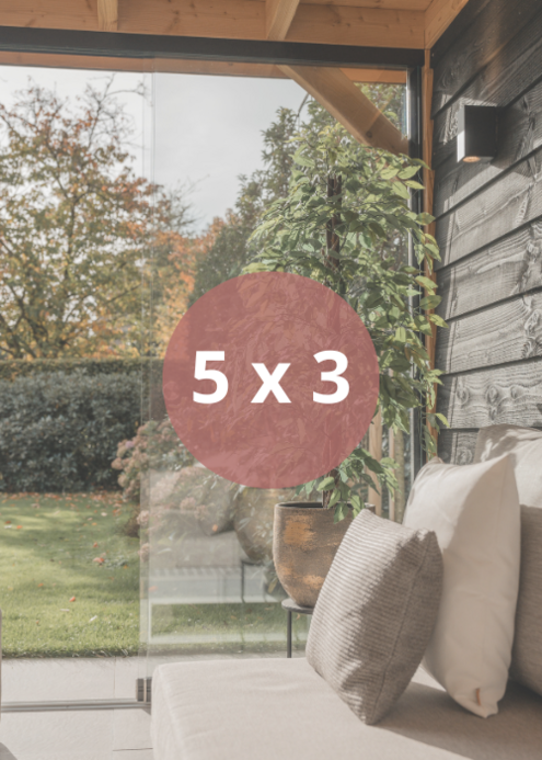 Blokhut en tuinhuis 5x3 meter