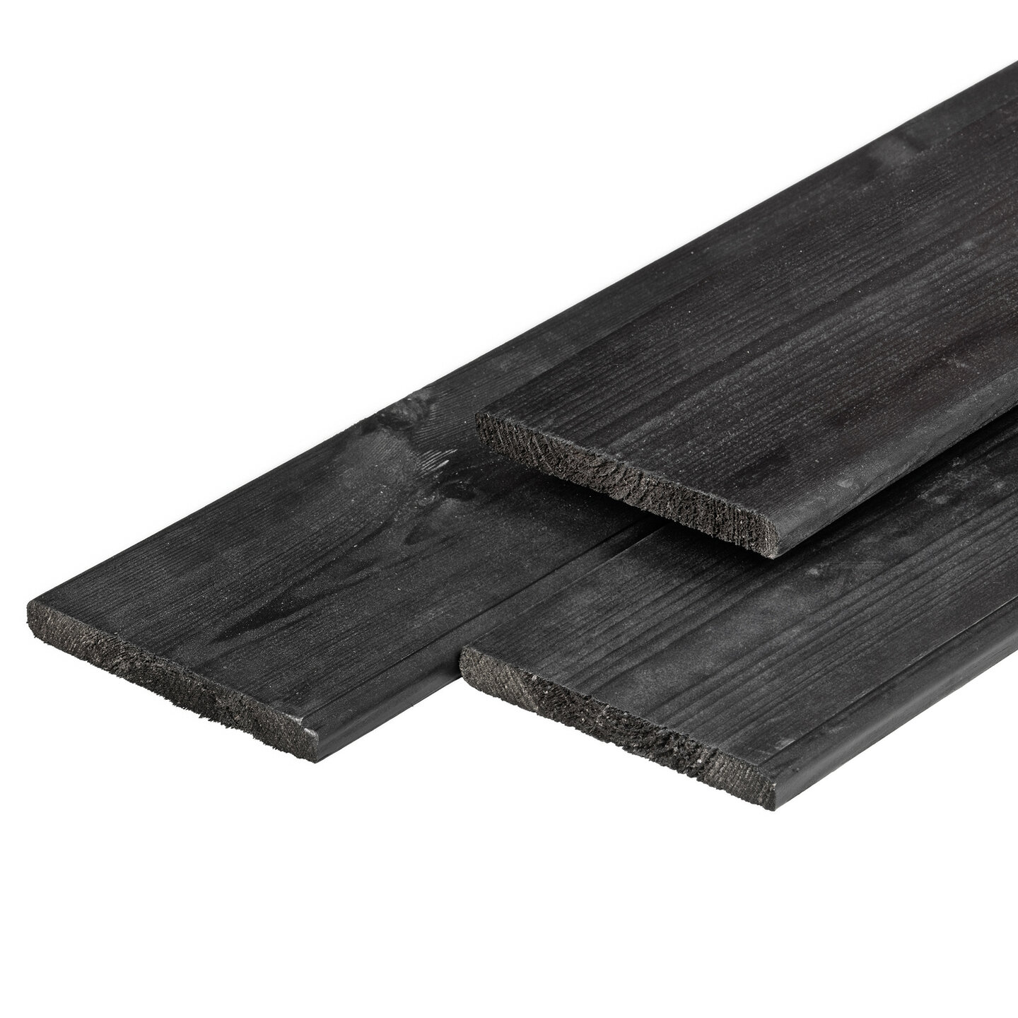 Plank Midden-Europees grenen zwart gespoten 1.6x14.0x310cm