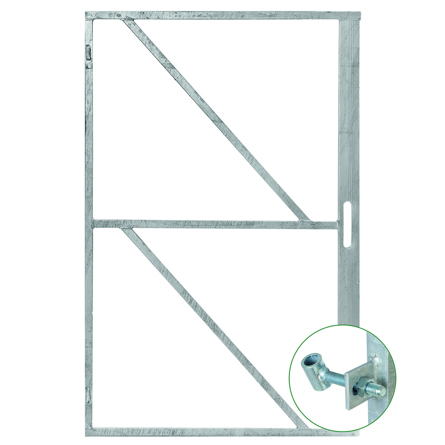 IJzeren deurframe met slotkastuitsparing 200x100cm