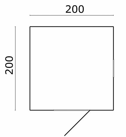 Tuinhuisje Olaf 200 x 200 x 230 cm Ge&iuml;mpregneerd Wanddikte 16 mm - Tuinkast