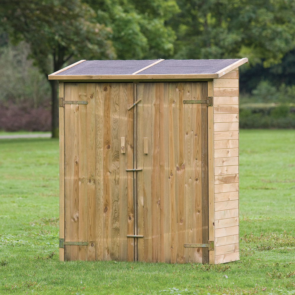 Tuinkast Gouda Ge&iuml;mpregneerd hout 150 x 70 x 173/185 cm