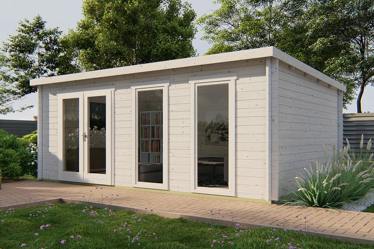 Blokhut Annabel 500 x 400 x 223 cm Tuindeco Wanddikte 40 mm - Luxe Tuinhuis