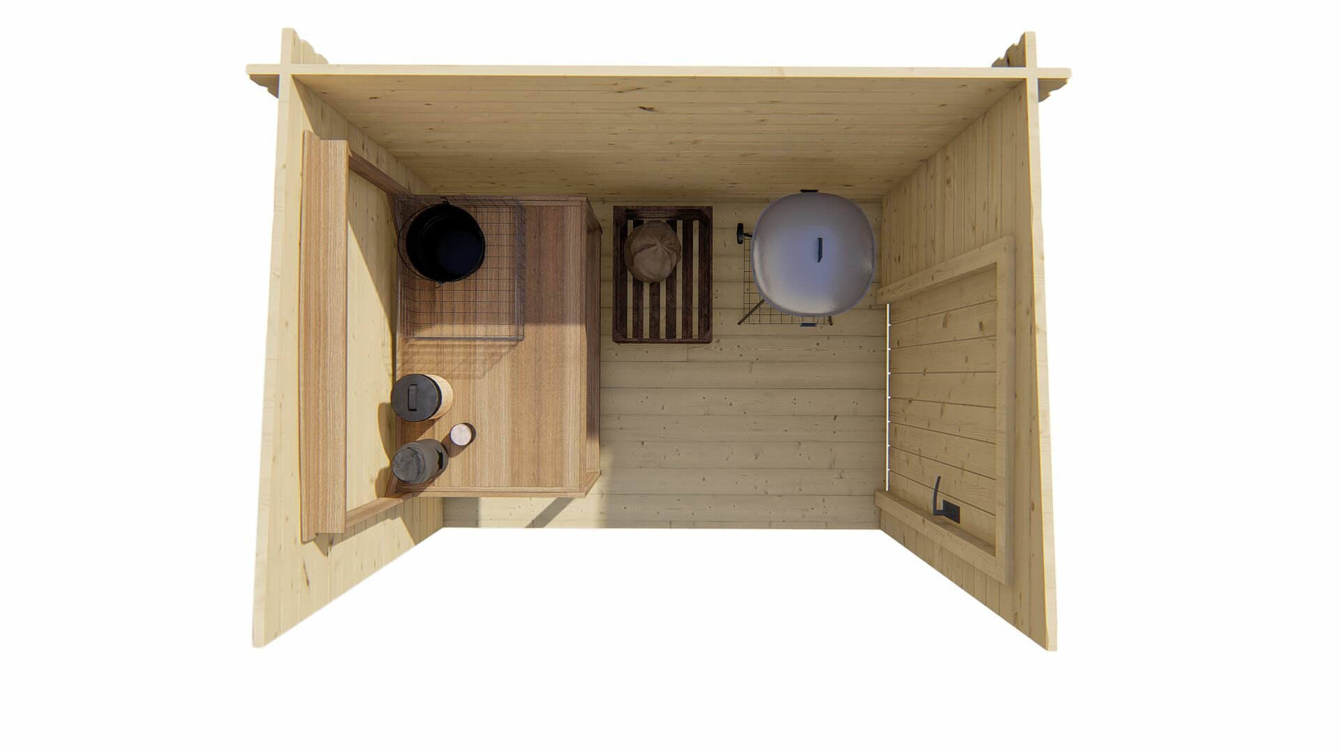 Blokhut Tuinhuis Aanbouw | 44 mm 