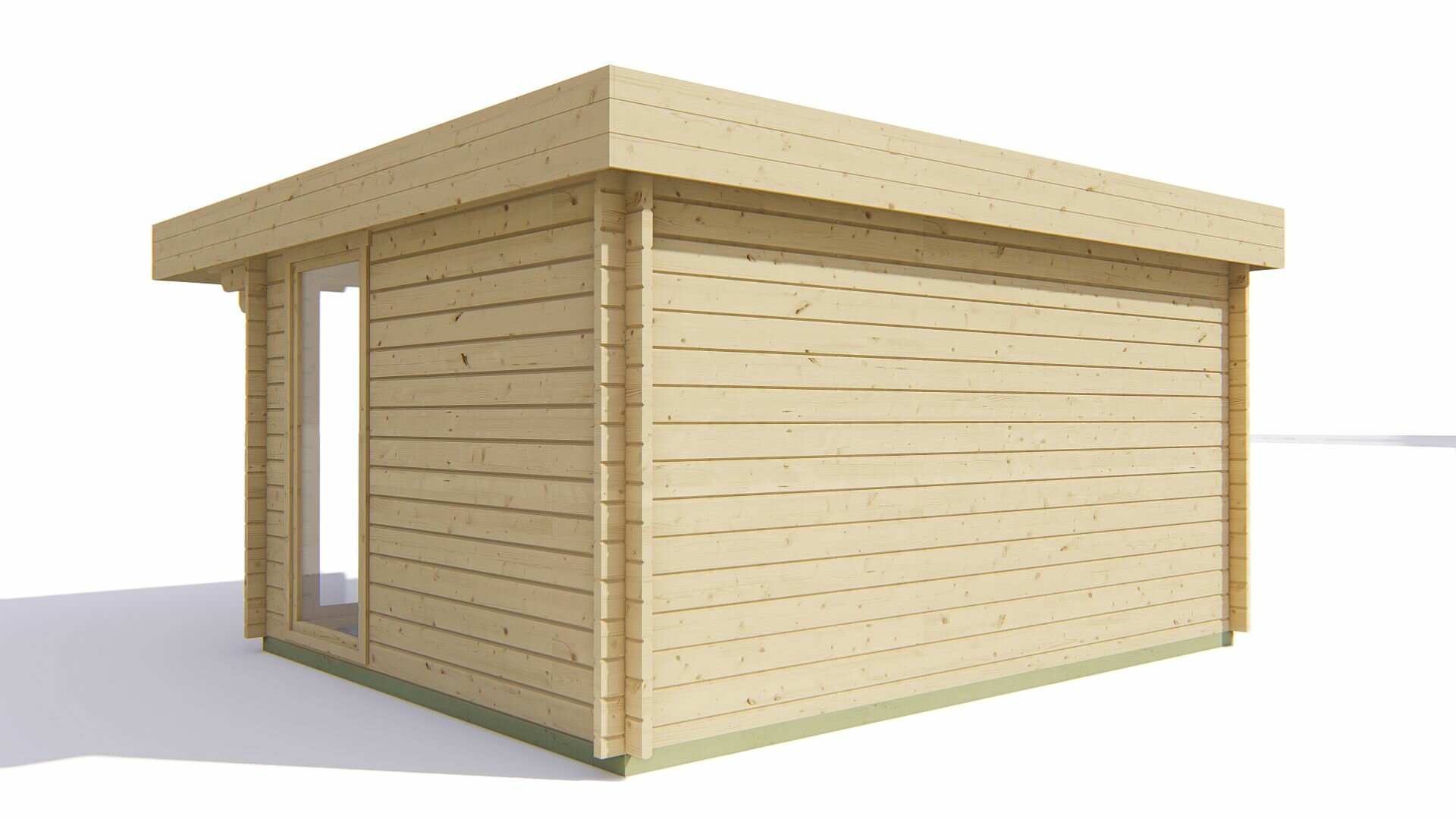 Blokhut Lory 415x330 cm + luifel 120 cm - Tuinhuis