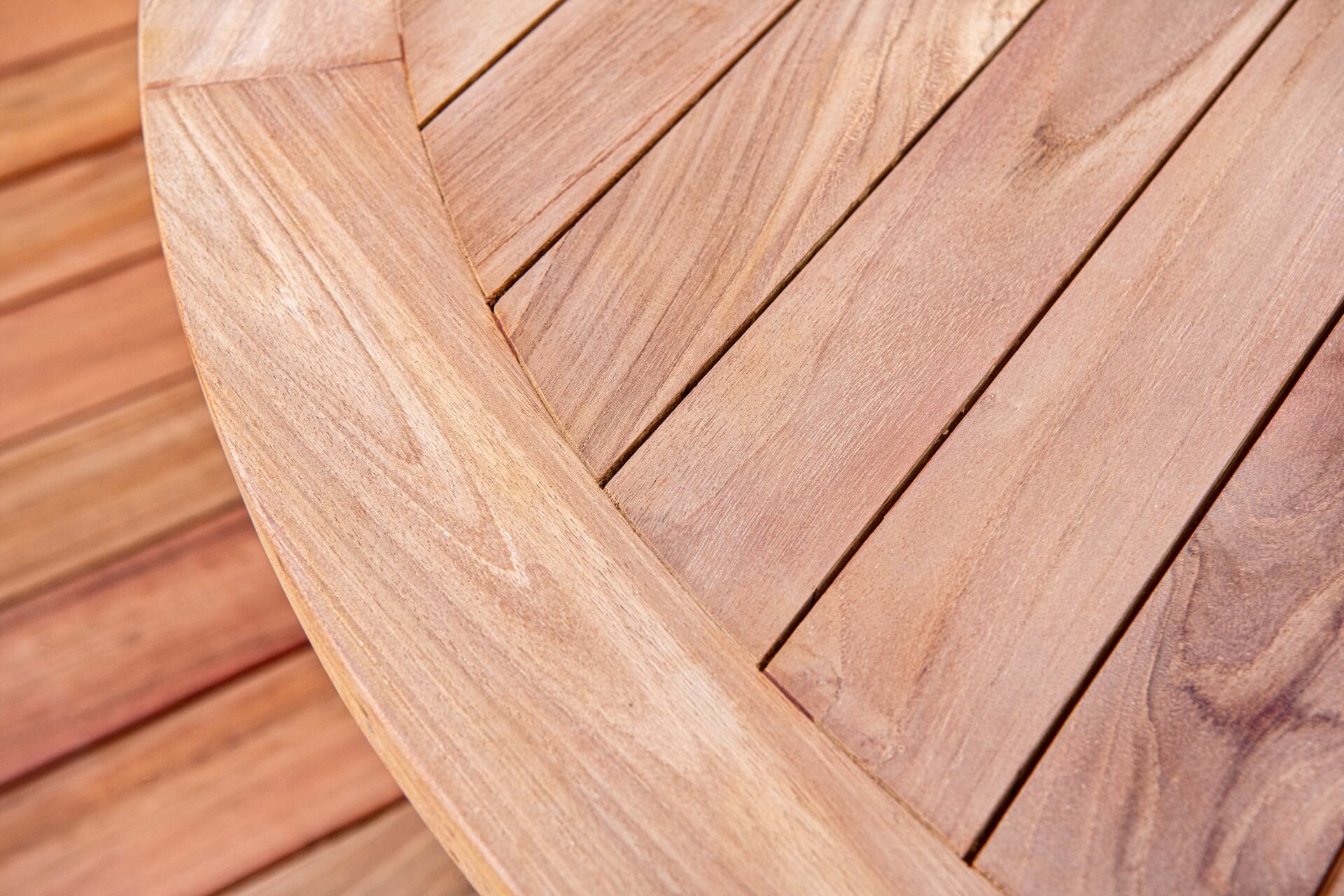 Teak tuintafel rond 3D matrixpoot &Oslash;150cm