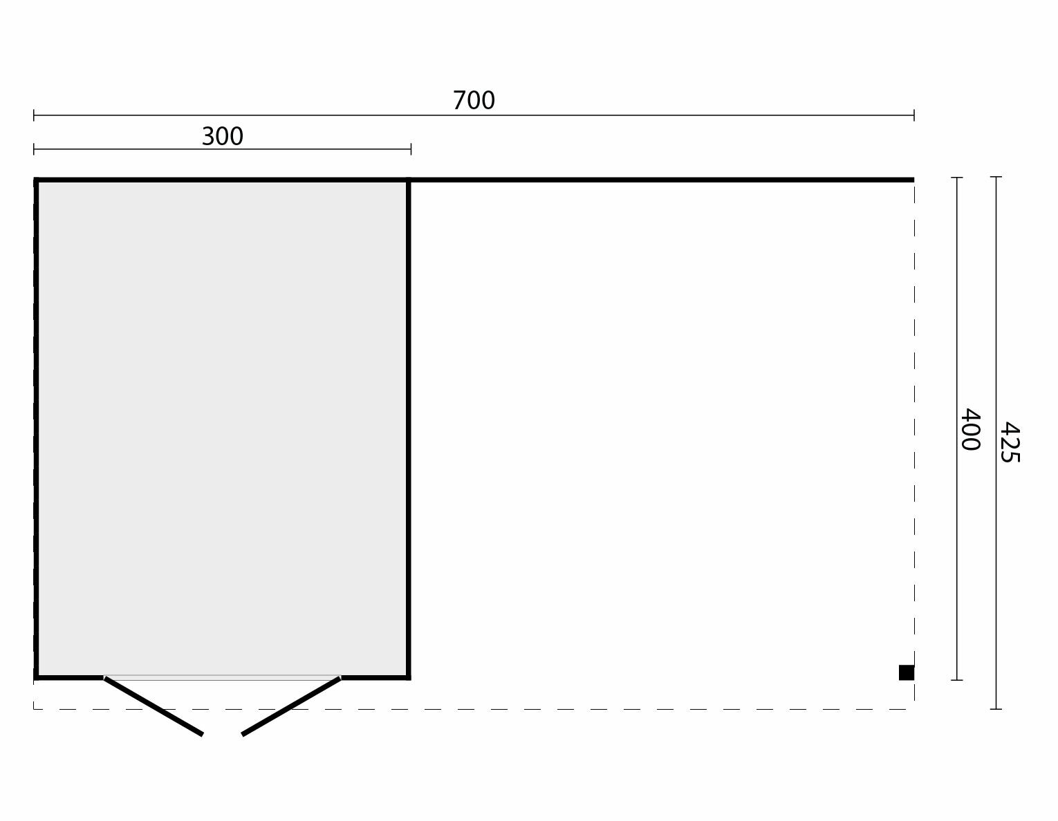 Overkapping Hellendoorn Douglas 700 x 400 cm &ndash; Blank Douglas