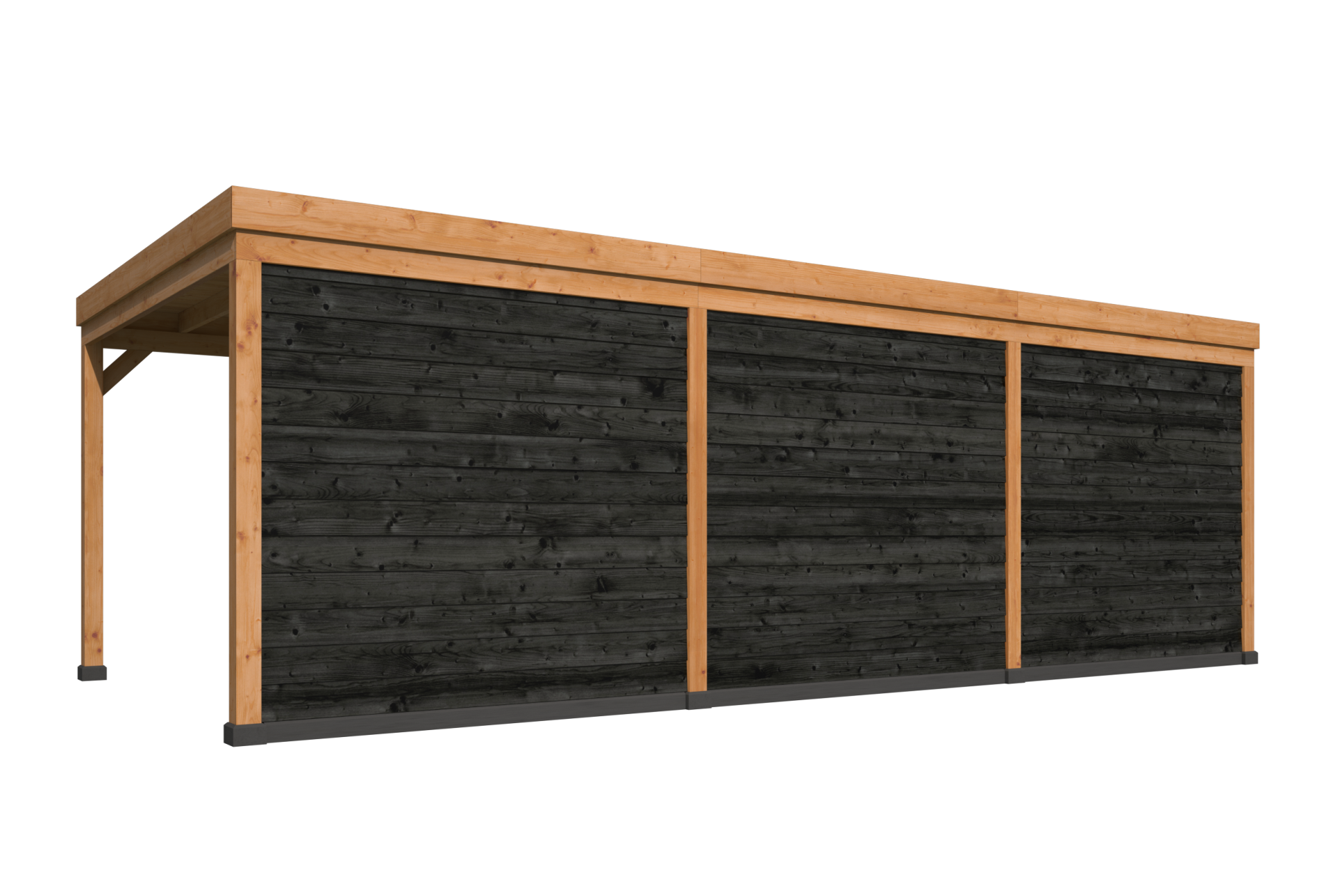 Kapschuur Kiruna, type 2 - 804 x 378 cm - Zwart gespoten