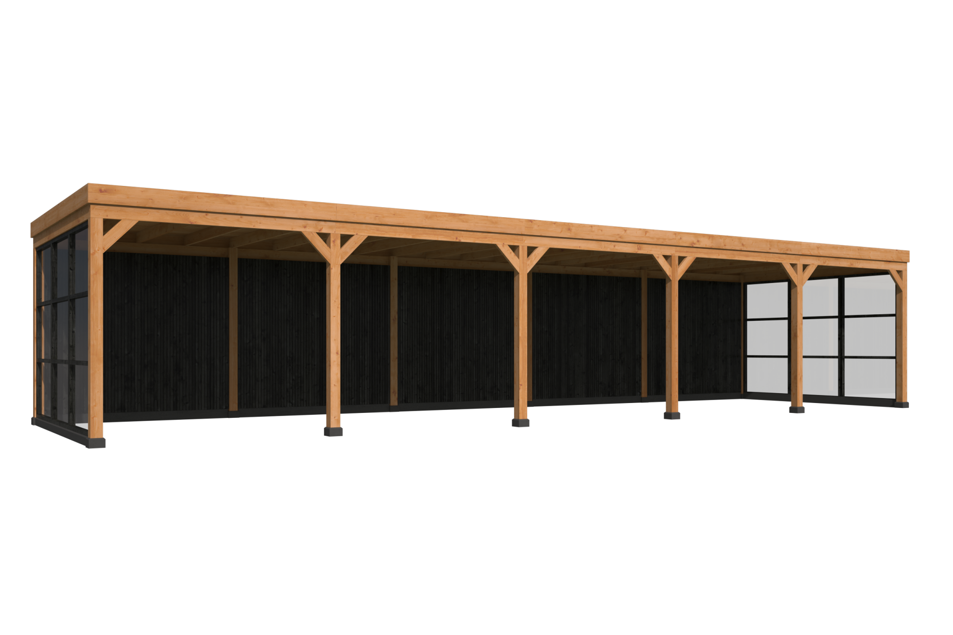 Kapschuur Kiruna, type 4 - 1296 x 378 cm - Zwart gespoten