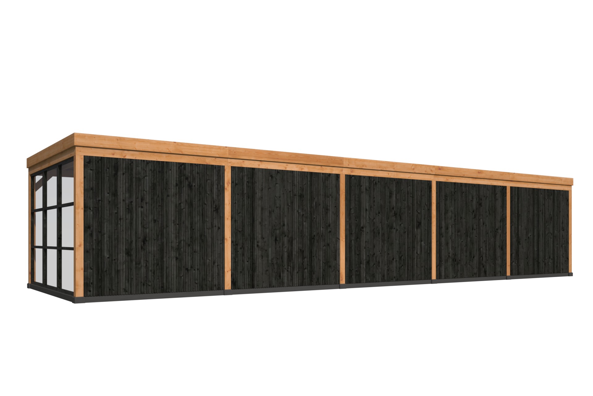 Kapschuur Kiruna, type 4 - 1296 x 378 cm - Zwart gespoten