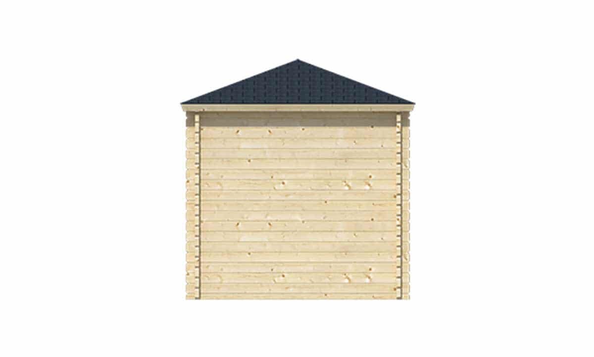 Blokhut Niklas met overkapping 575 x 250 x 259 cm - Tuinhuis