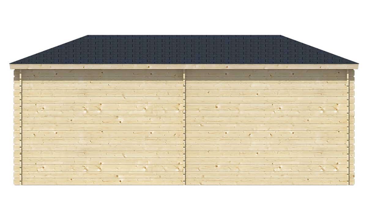 Blokhut Niklas met overkapping 575 x 250 x 259 cm - Tuinhuis