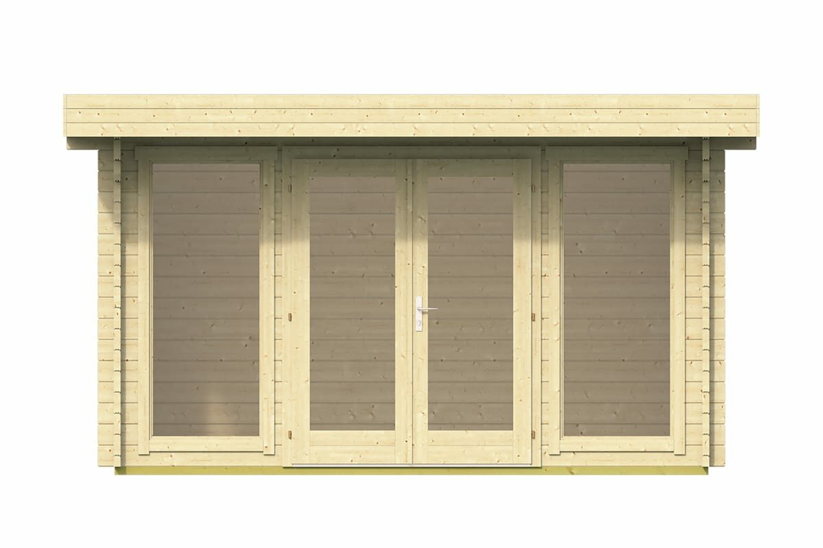 Blokhut James onbehandeld 400 x 420 x 223 cm - Tuinhuis
