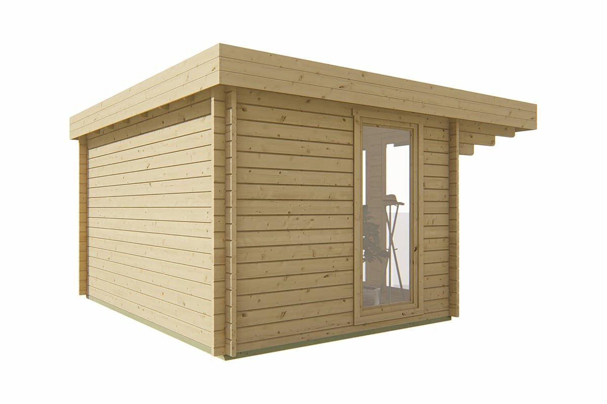 Blokhut James onbehandeld 400 x 420 x 223 cm - Tuinhuis