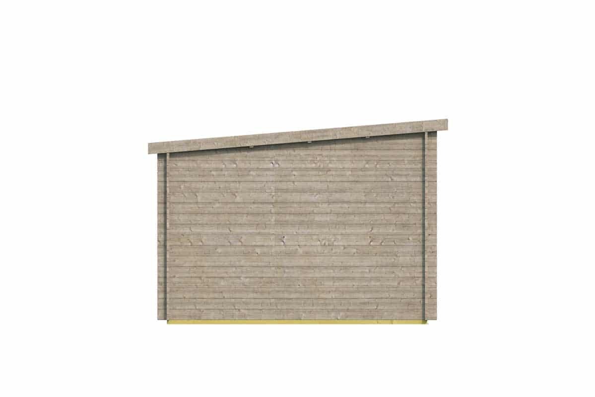 Blokhut Dora met overkapping 500 x 300 x 217 cm Ge&iuml;mpregneerd - Tuinhuis