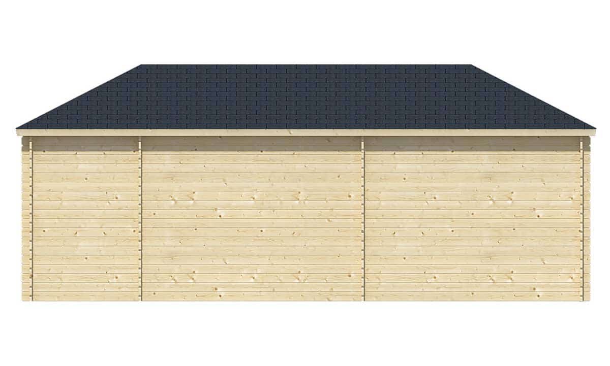 Blokhut Olson met overkapping 705 x 300 x 292 cm - Tuinhuis