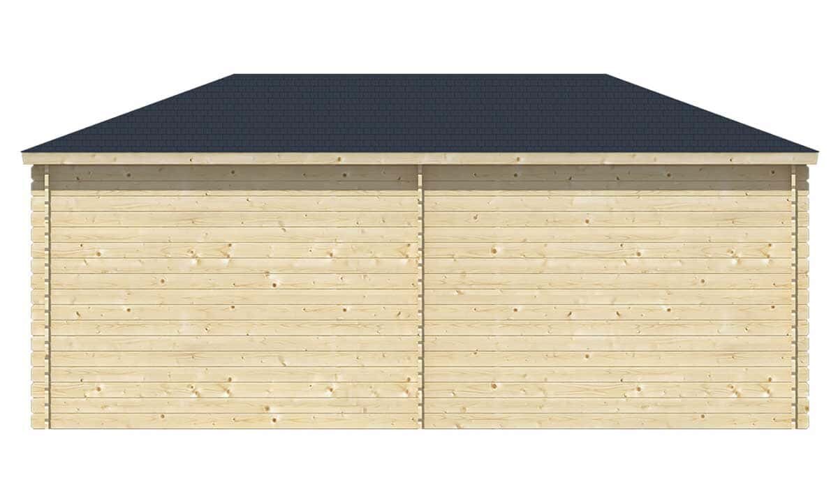 Blokhut Markku met overkapping 575 x 300 x 271 cm - Tuinhuis