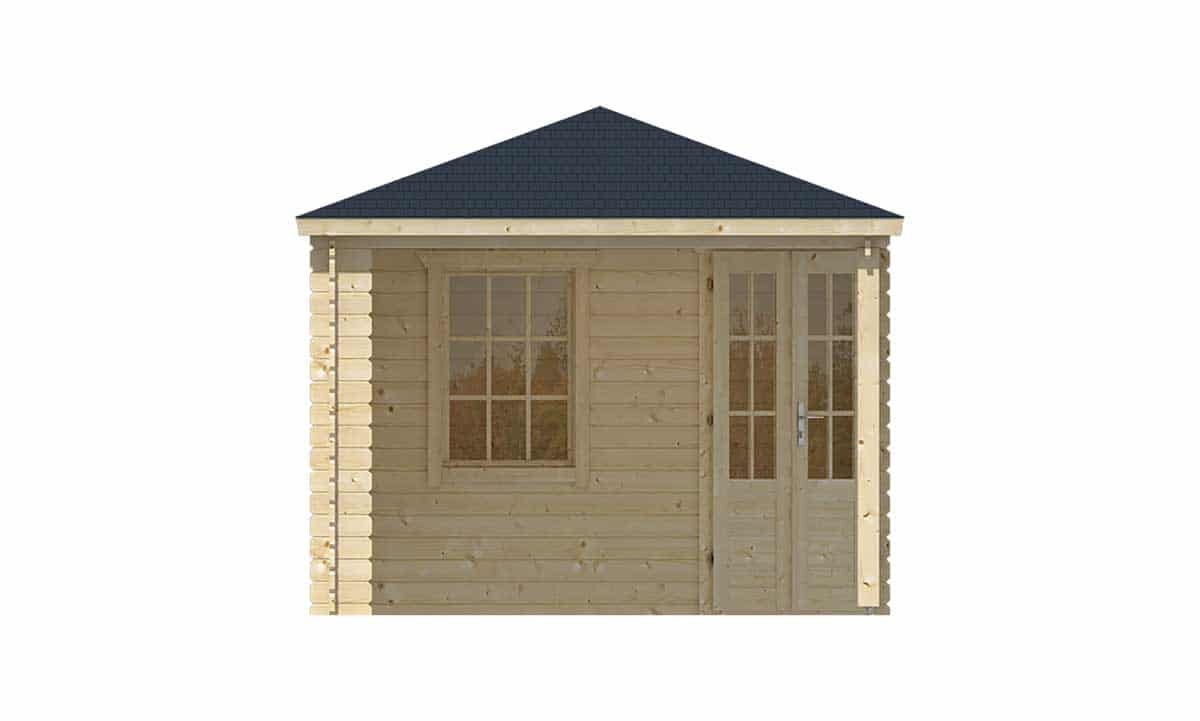 Blokhut Markku met overkapping 575 x 300 x 271 cm - Tuinhuis