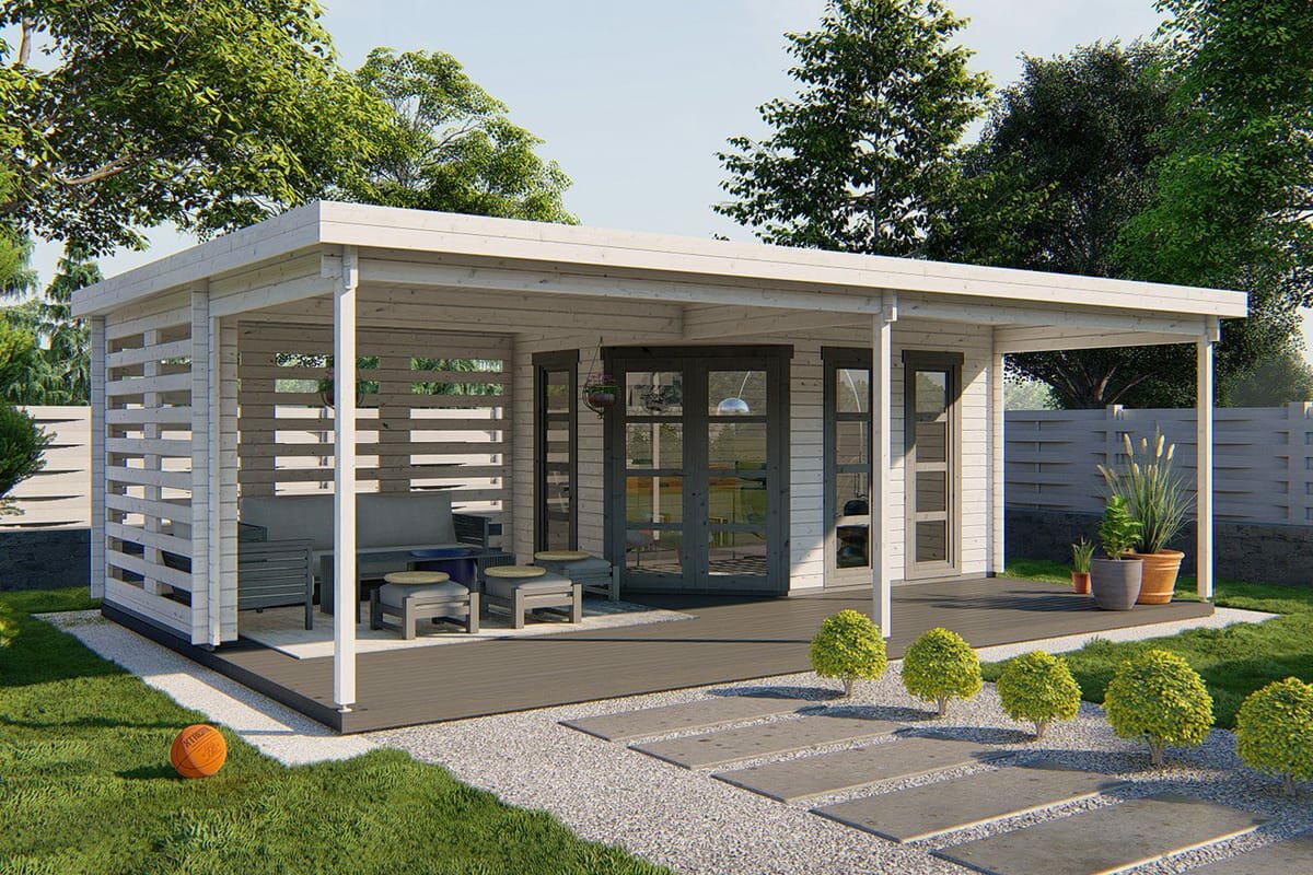 Blokhut Oletha 785 x 510 x 257 cm - Tuinhuis