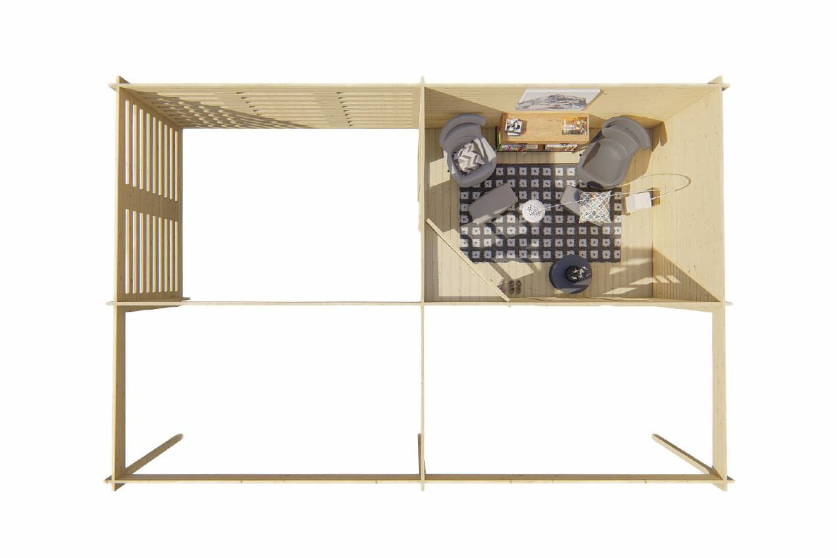 Blokhut Oletha 785 x 510 x 257 cm - Tuinhuis