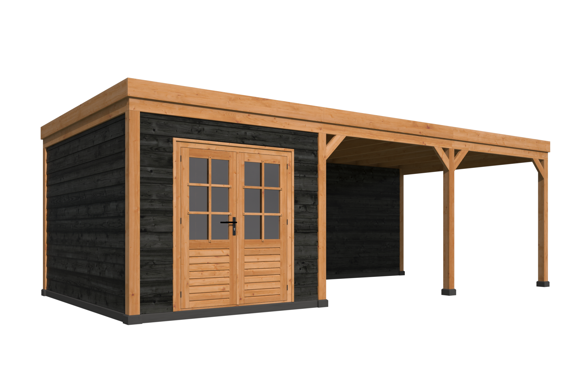 Kapschuur Kiruna, type 2 - 804 x 378 cm - Red Class Wood 