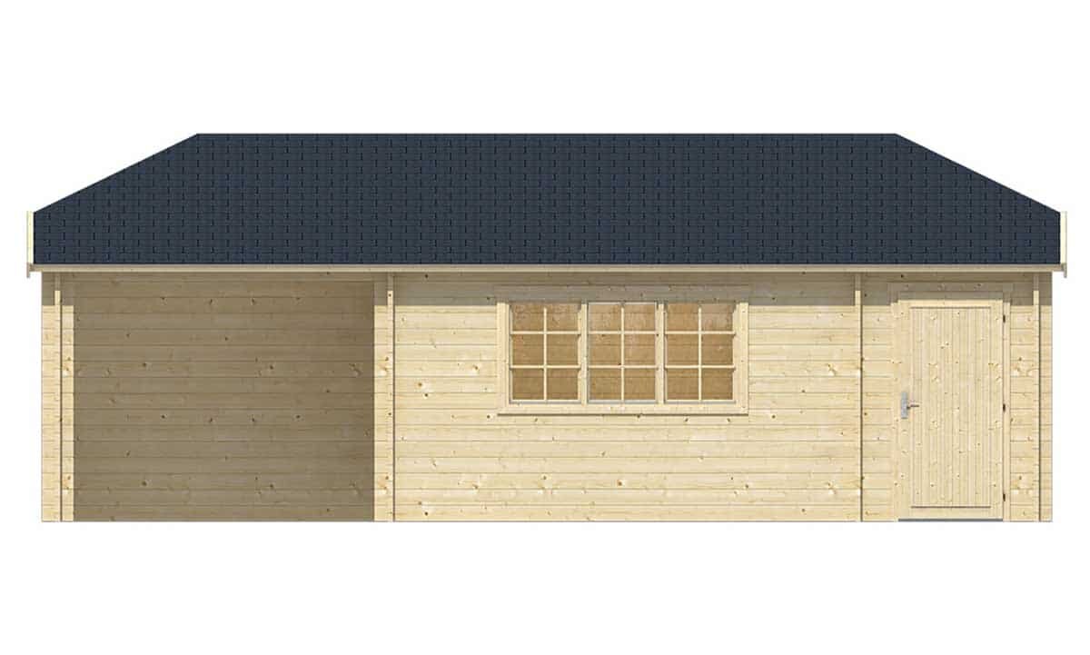 Blokhut Sibella met Overkapping 850 x 420 cm - Tuinhuis