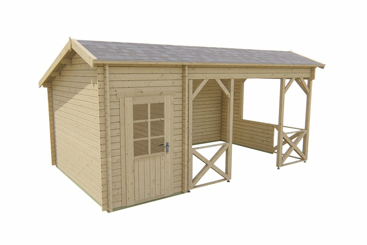 Blokhut Selma 578 x 350 x 279 cm - Kapschuur Tuinhuis