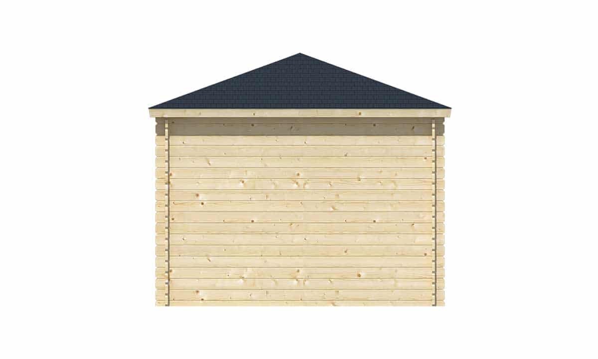 Blokhut Markku met overkapping 575 x 300 x 271 cm - Tuinhuis