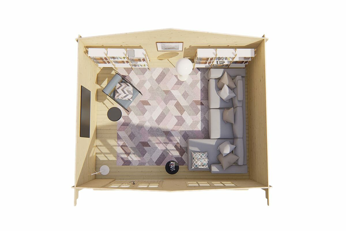 Blokhut Toledo 500 x 400 + 40 cm - Tuinhuis