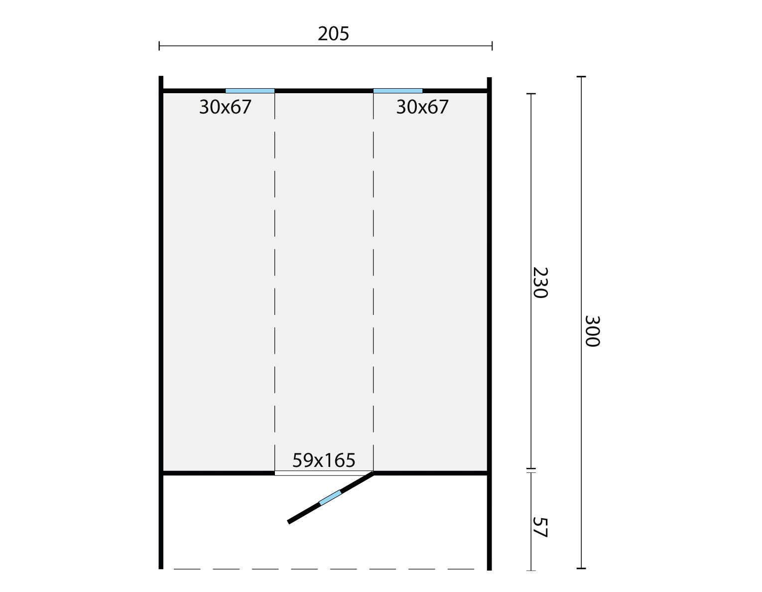 Barrelsauna Thermowood &Oslash;205 x 300 cm - Saunabarrel 300cm