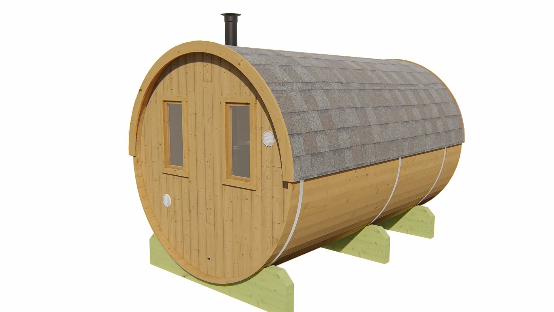Saunabarrel &Oslash;205 x 350 cm | 42 mm | Thermowood