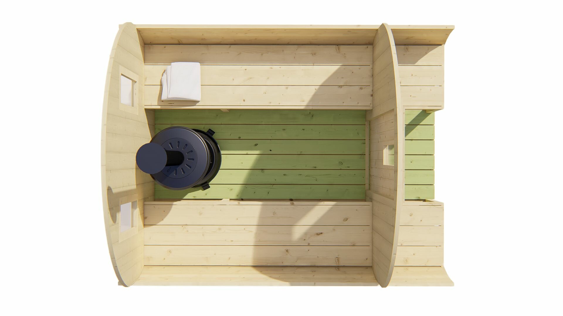 Saunabarrel vurenhout &Oslash;205 x 250 cm
