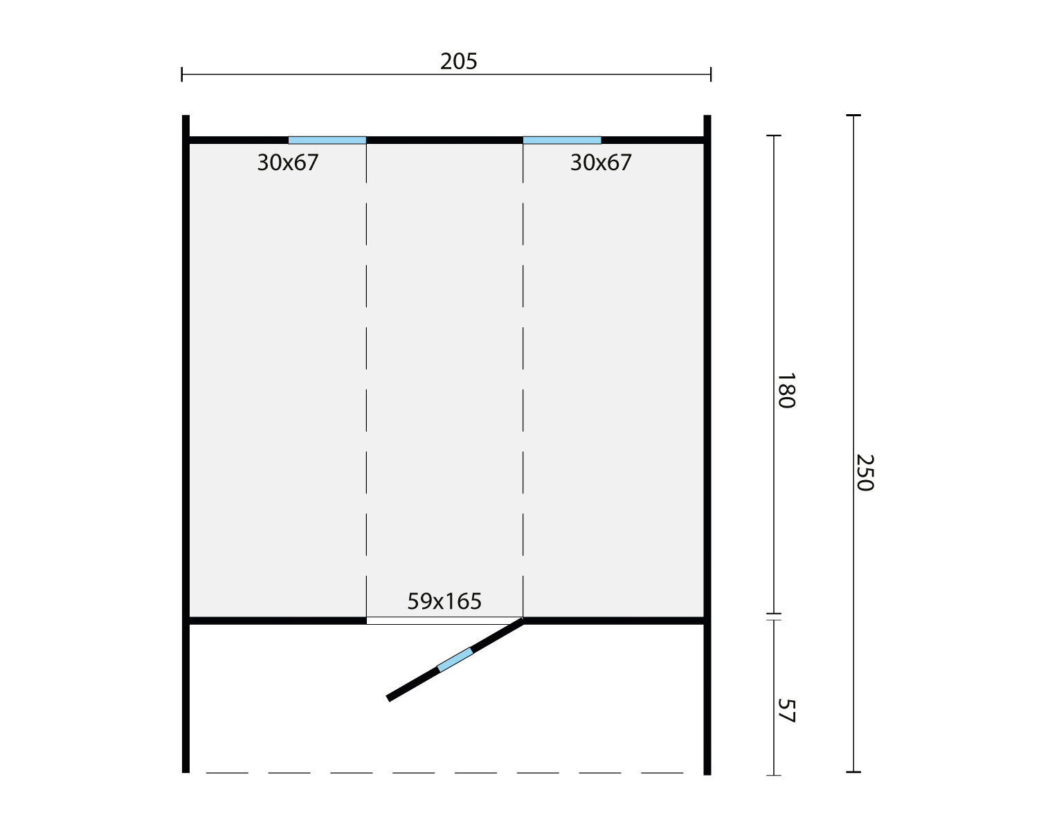 Saunabarrel | &Oslash;205 x 250 cm | 42 mm | Thermowood