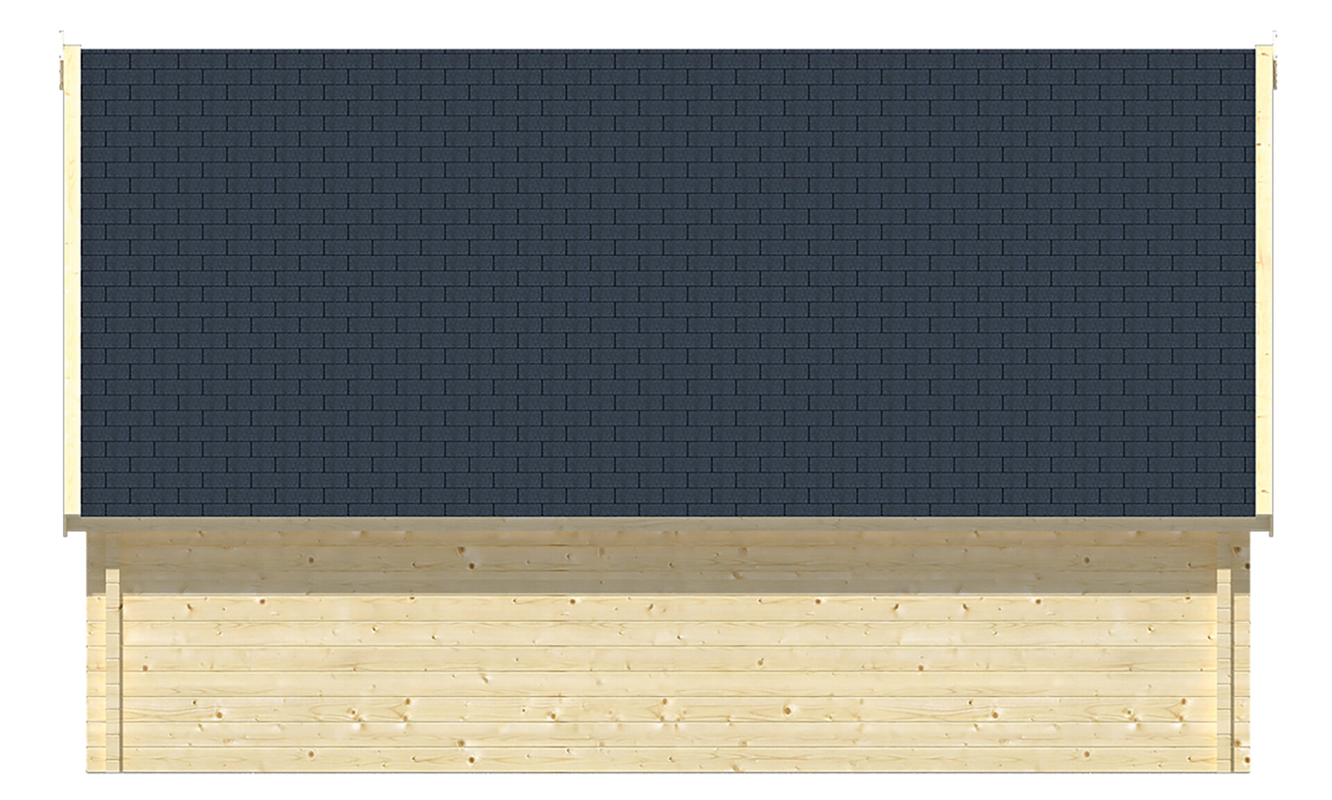 Houten Garage Kapschuur Nysse 600 x 600 cm Wanddikte 70 mm
