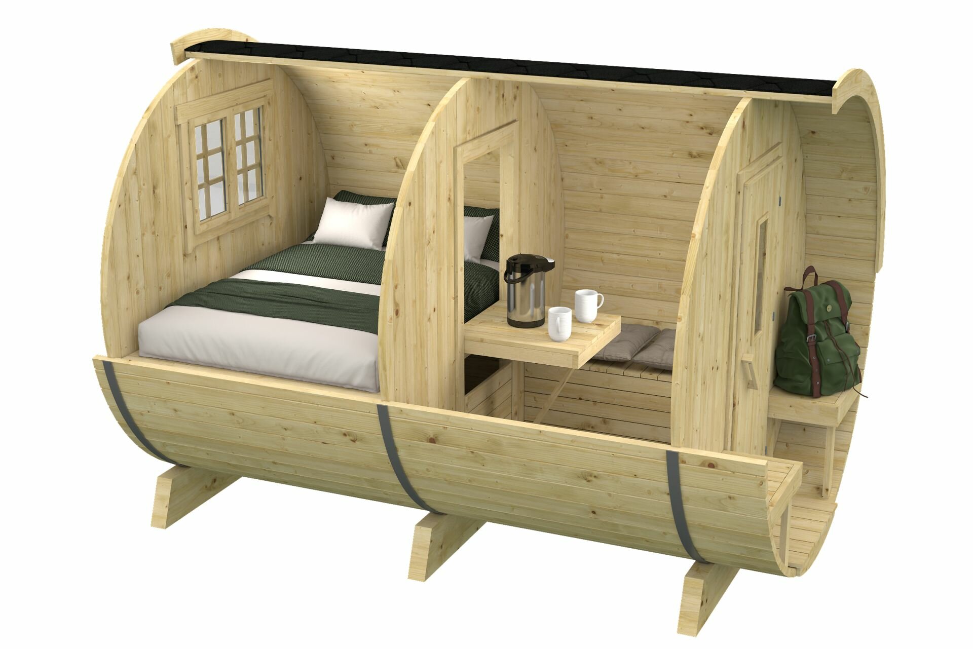 Camping Barrel 215x330 cm &ndash; Tuinkantoor, Balie of Mini Chalet