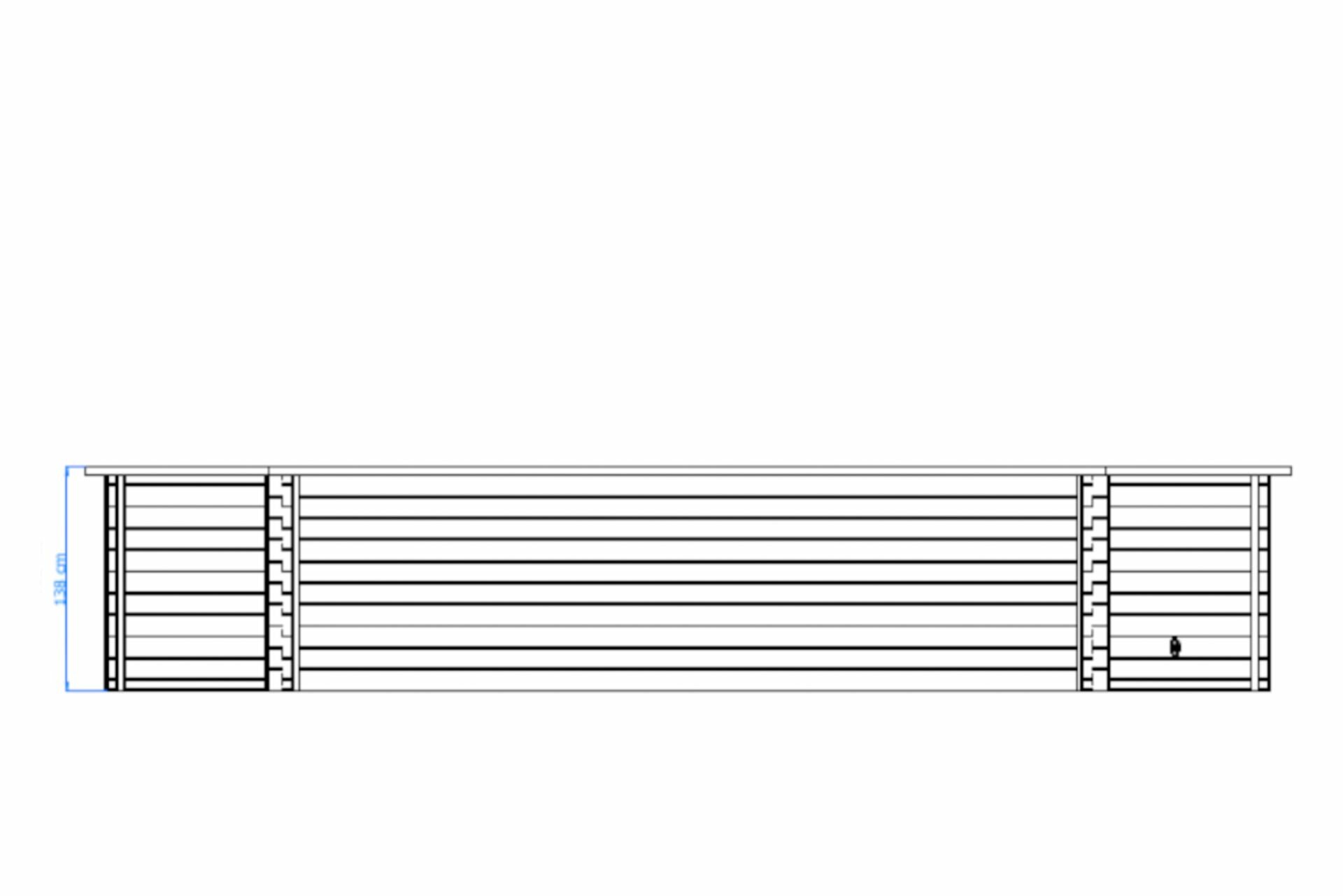 Luxe houten zwembad Cas Abou 814 x 460 x 138 cm