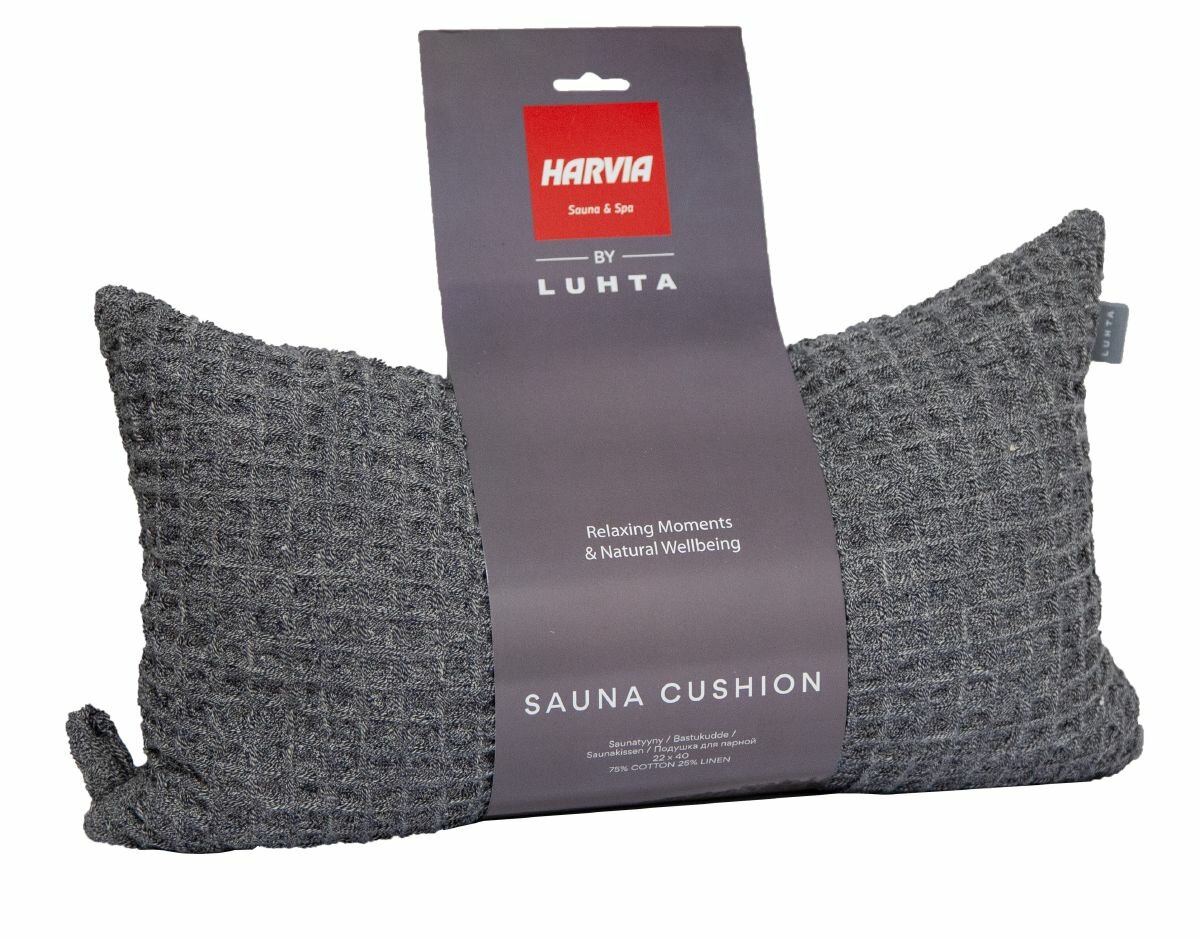 Sauna accessoire Harvia door Luhta saunakussen 22,0 x 40,0 cm grijs