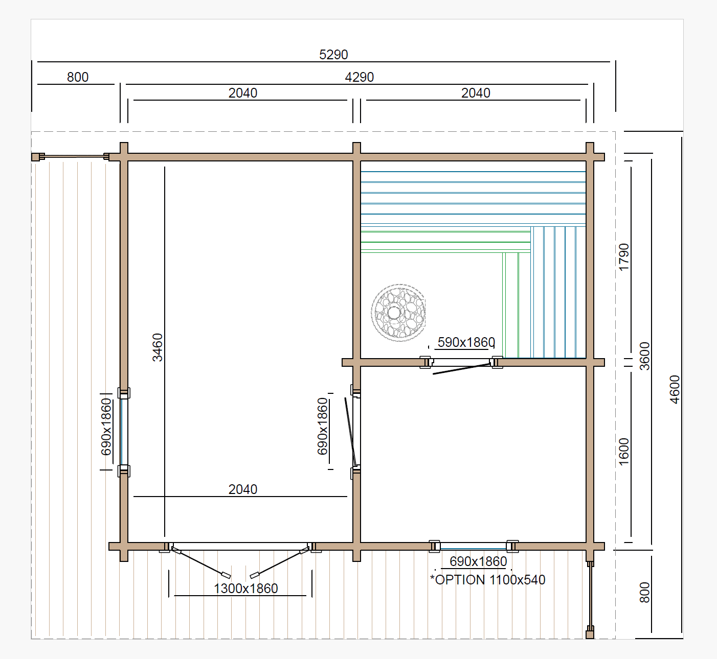 Saunahuis Puolanka - 40 mm
