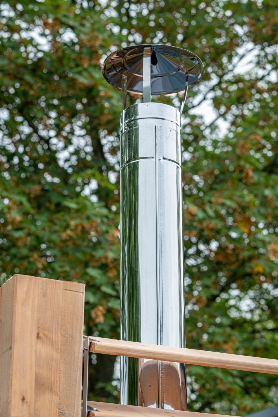 Deluxe XL Hottub Thermowood met externe RVS kachel - Spa 226cm