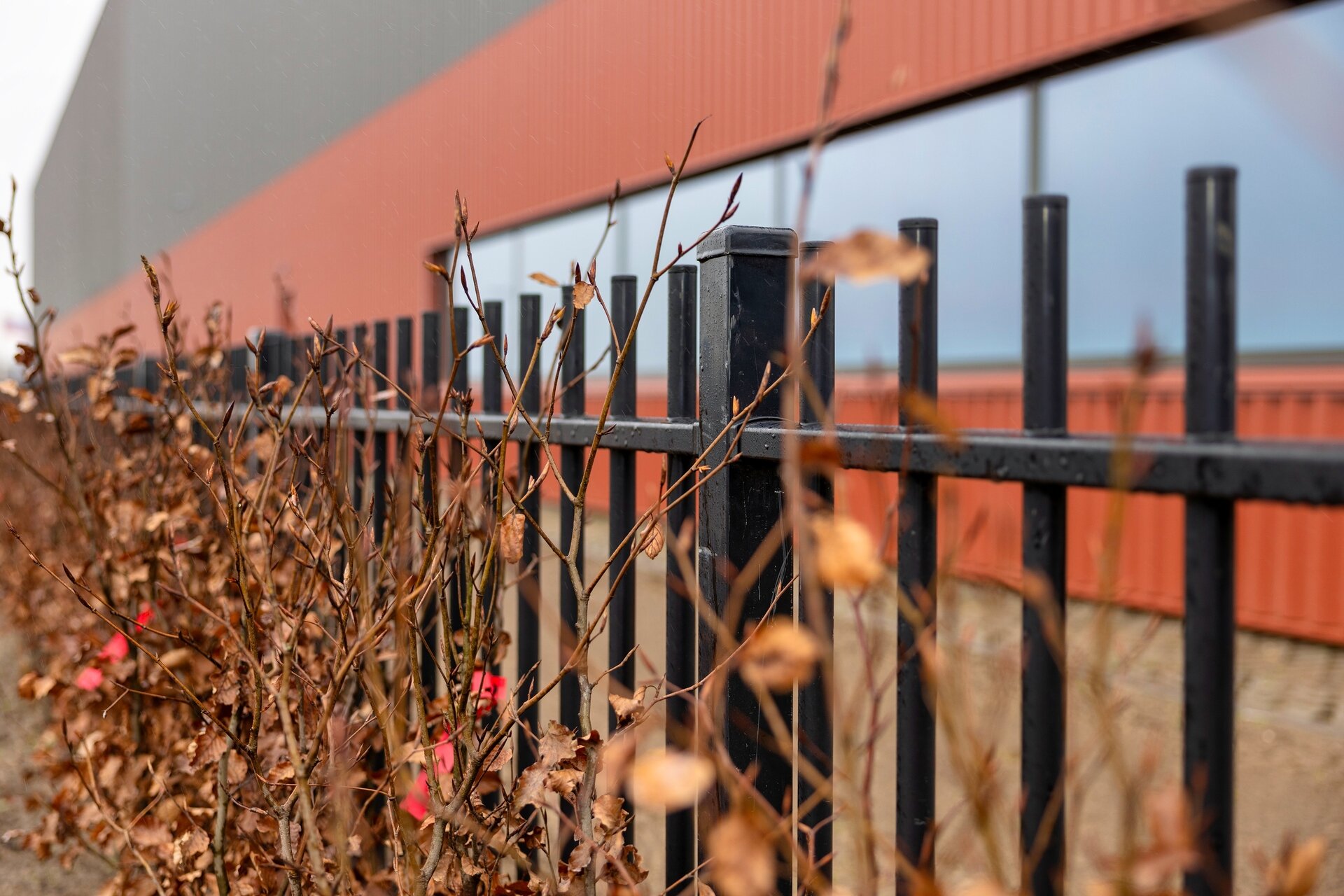 Spijlenpaneel rond doorgestoken RAL9005 (zwart)