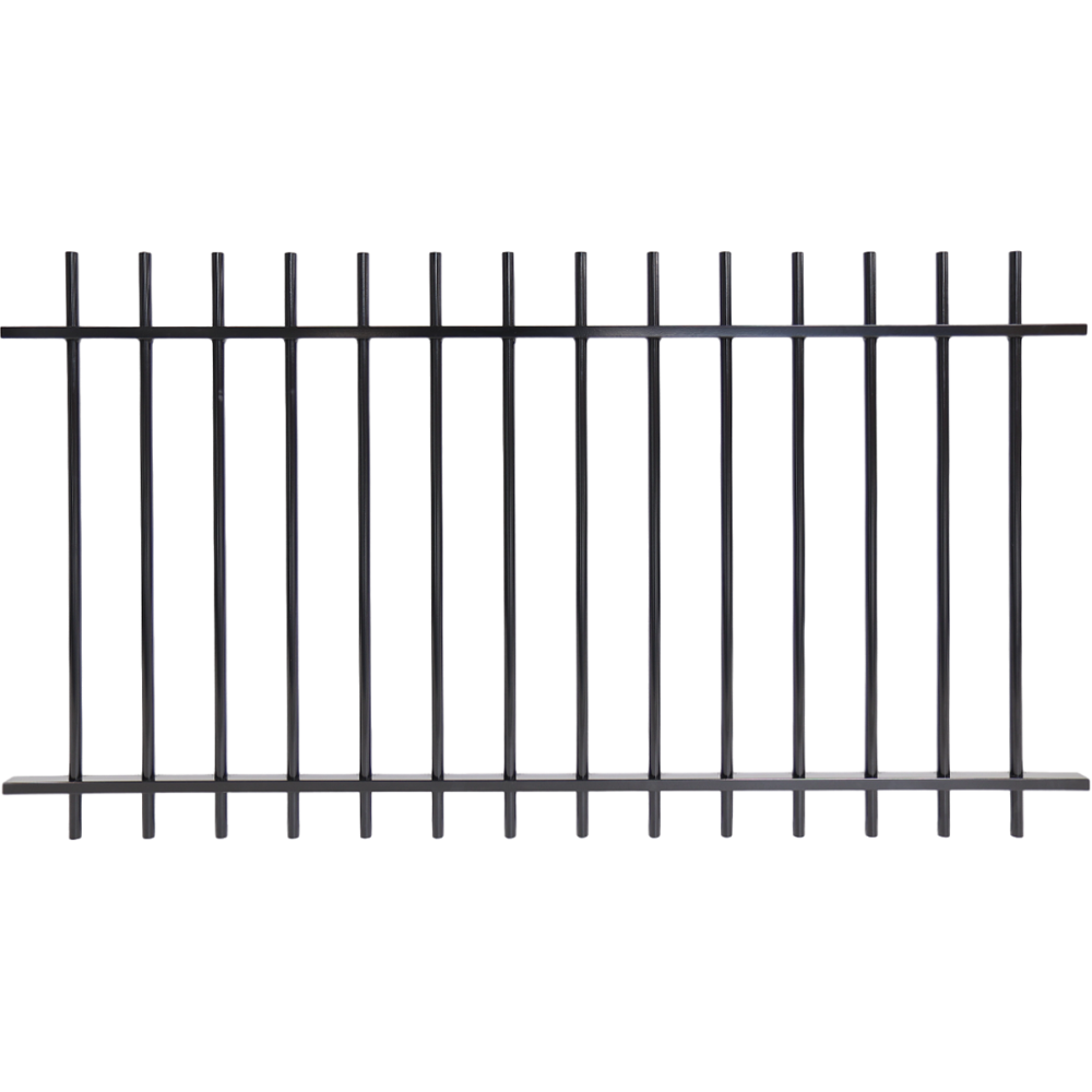 Spijlenpaneel rond doorgestoken