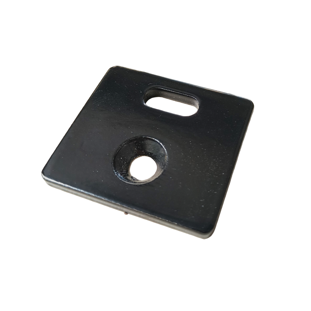 Muurplaat, 5,5x5 cm,  tbv Begin &amp; Eindpaal