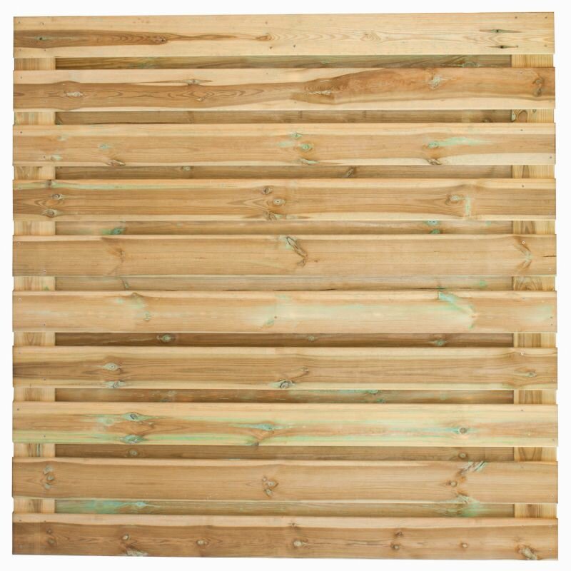 Tuinscherm Grenen groen ge&iuml;mpregneerd 21-planks (19 + 2) Breda 180 x 180 cm