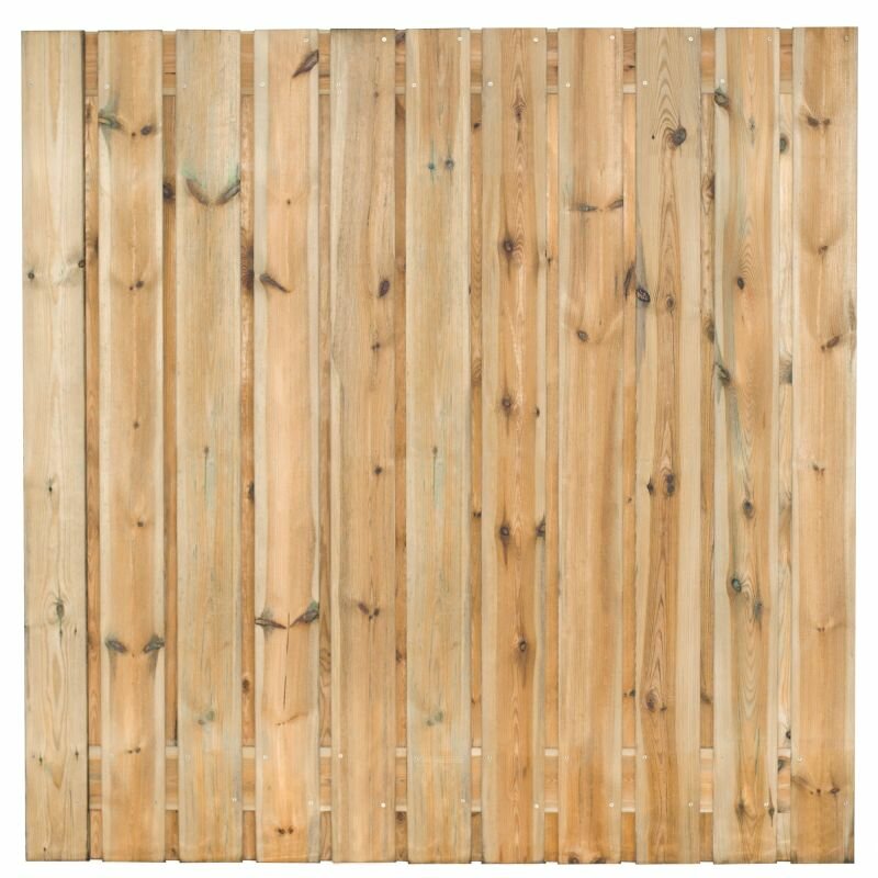 Tuinscherm Grenen groen ge&iuml;mpregneerd 23-planks (21 + 2) Zaltbommel 180 x 180 cm