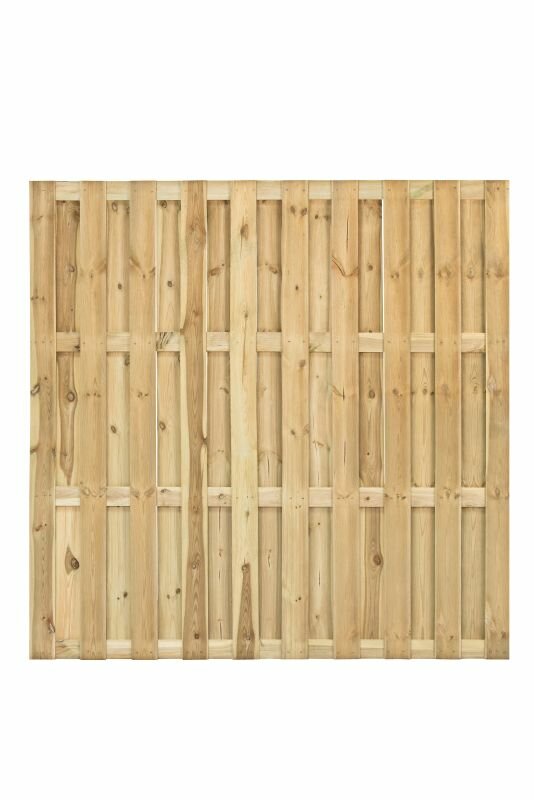 Tuinscherm Grenen groen ge&iuml;mpregneerd, fijn bezaagd 23-planks (19 + 4) Ermelo 180 x 180 cm